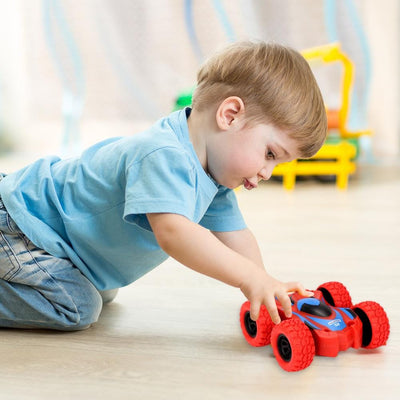 Nik & Nakks Pull Back Fun Double-Side Toy Car For Kids 360 Degree Rotation Stunt Car
