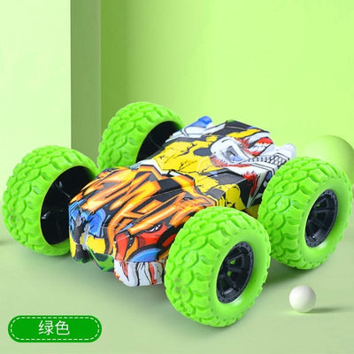 Nik & Nakks Pull Back Fun Double-Side Toy Car For Kids 360 Degree Rotation Stunt Car