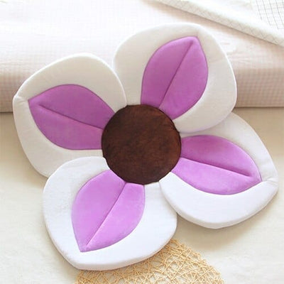 Nik & Nakks Purple / 4 petals Blossoming Flower Baby Bathtub Mat Baby Bath Flower Mat Cushion Sink Insert