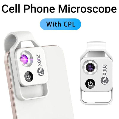 Nik & Nakks White with CPL Phone Camera Video Micro Lens