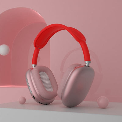 Wireless Bluetooth Aesthetic Moon Headphones - Red