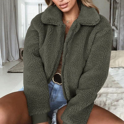 Nik & Nakks Women's Fashion Winter Coat Long-sleeve Casual Cocktail Fleece with Fluffy Maternal