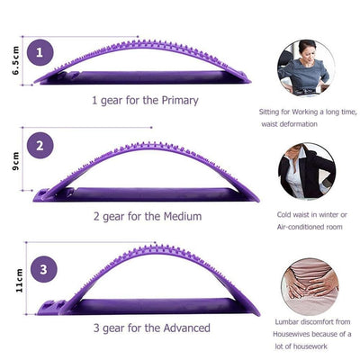 Back Stretching Equipment Lumbar Back Cracker Pain Relief Device for Lower Back